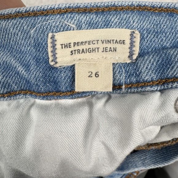 Madewell The Perfect Vintage Straight Jean Light Wash Destroyed Women's 26 x 29 - Picture 3 of 11
